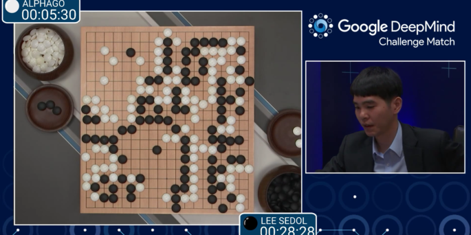 AlphaGo grający z Lee Seadolem w go